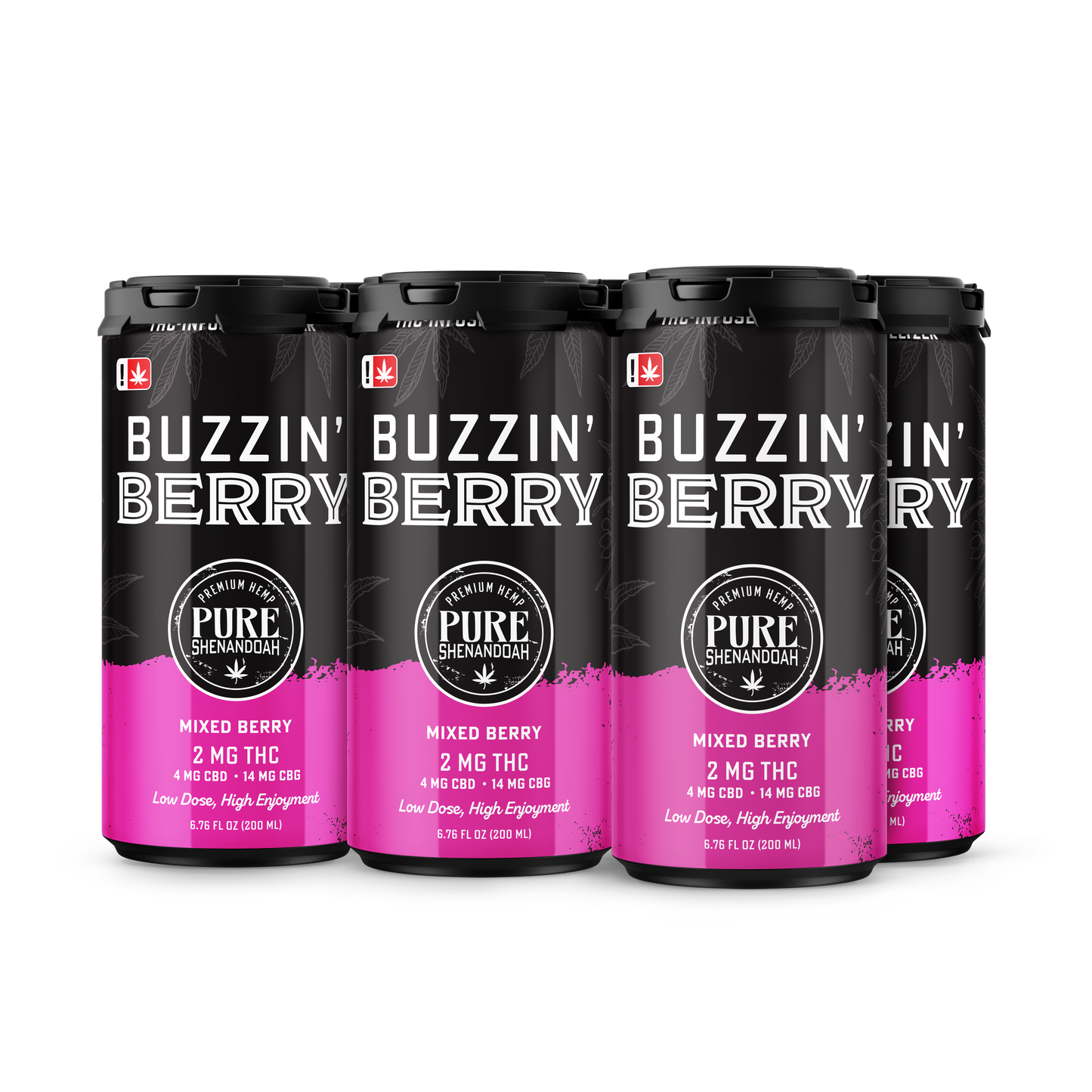 Buzzin' Berry - 2mg THC + CBD Infused Mocktail Drink