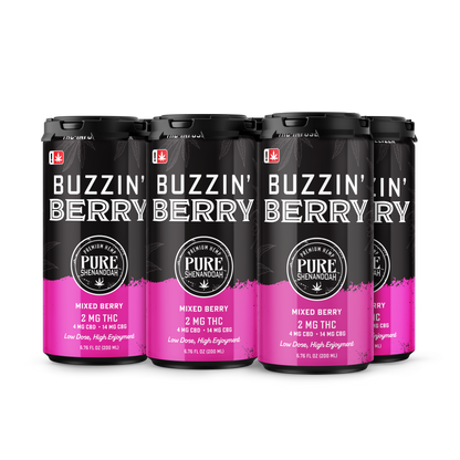 Buzzin' Berry - 2mg THC + CBD Infused Mocktail Drink