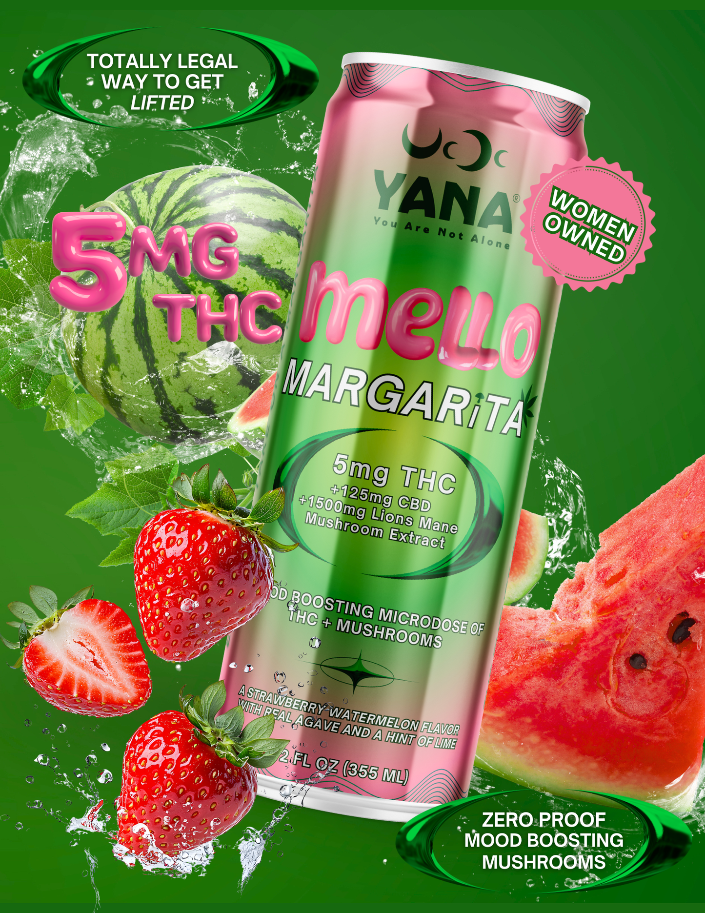 Mello Margarita - 5mg THC Drink